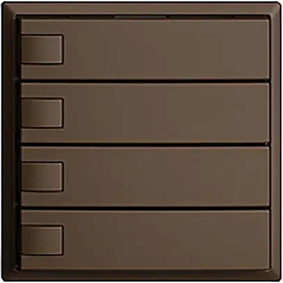 Poussoir ENC KNX 4× EDIZIOdue coffee RGB sans LED 