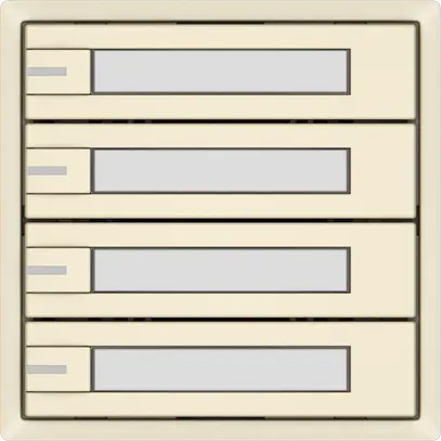 Poussoir universel EDIZIO.liv UNI SNAPFIX® a.LED RGB 4× comm.1T étiqu.cr 