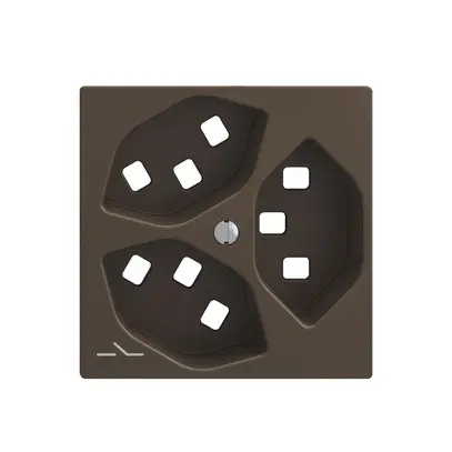 Kit de montage Feller EDIZIOdue, pour prise 3×T23 1×séparé, coffee 