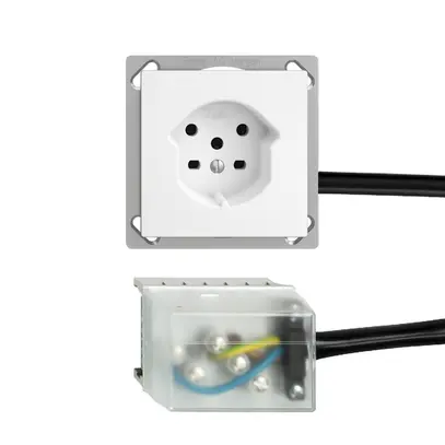 Prise INC EDIZIOdue T15 blanc pour câble plat powerbus 