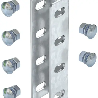 Raccordo U montante Bettermann 200×44mm zincato a caldo a immersione 