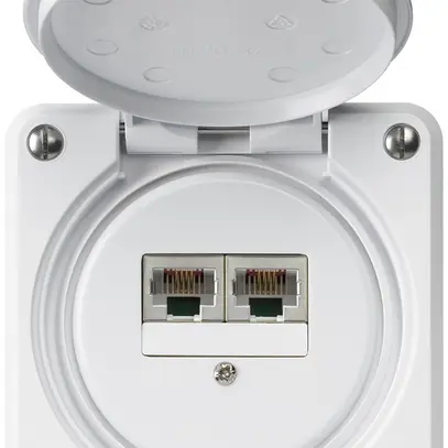 Scatola di raccordo INC robusto IP55 bianco 2×RJ45/s CUC separate 
