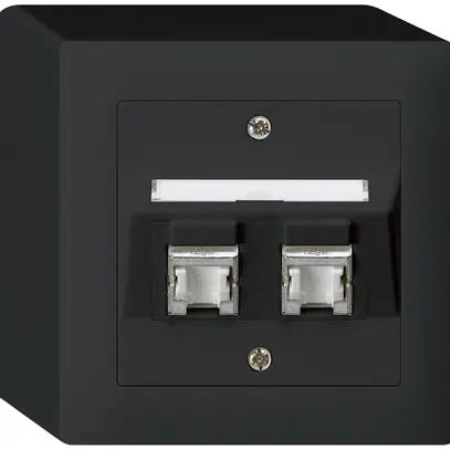 Presa AP kallysto cat.6 2RJ45/s nero 