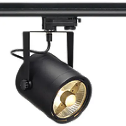 Projecteur SLV EURO SPOT GU10 75W avec adaptateur 3-phases IP20 noir 