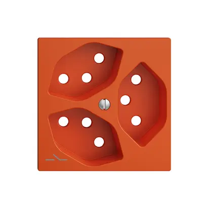 Placca frontale 3×T13,S arancione EDIZIOdue 