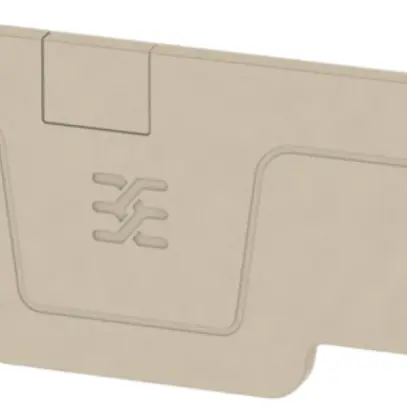 Plaque de fermeture Weidmüller série A AEP 3C 2.5 64.15×2.1mm, beige 
