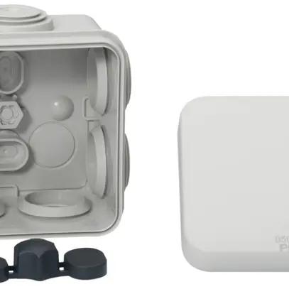 Boîte de dérivation AP Mureva 65×65×45mm vide gris IP 55 