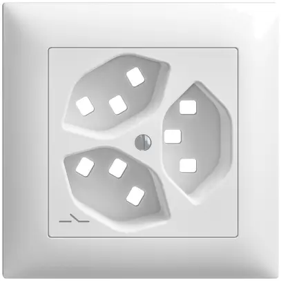 Kit de montage ENC Feller EDIZIOdue, pour prise 3×T23 1×séparé, blanc 