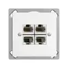 Prise INC 4×RJ45/s 4P sép.EDIZIOdue blanc ITplus 