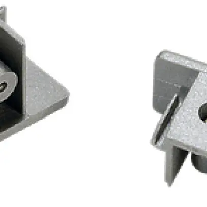 Cappa terminale SLV per binario conduttore AP 1-fase, grigio argento, 2 pezzi 