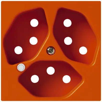 Piastra frontale per presa Hager kallysto 3×T13 illuminato H arancione 