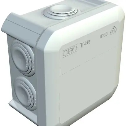 Boîte de dérivation T40 Bettermann blanc pur, sans halogène IP55…66 