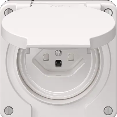 Prise FI NEVO N.CO 30mA, type 23, a.shutter, a.bornes de raccordement, blanc 