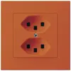 Prise ENC Hager KPR, 2×T23, 16A 250V, orange 