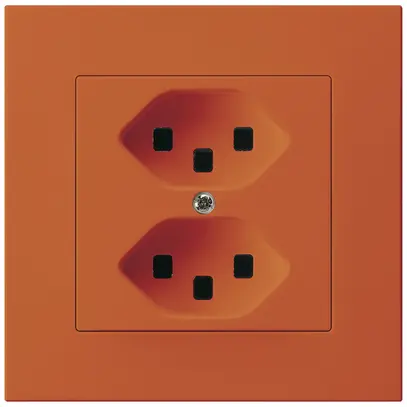 Presa INC Hager KPR, 2×T23, 16A 250V, arancione 