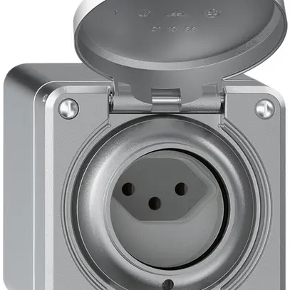 Presa AP robusto 1×tipo 13 luminoso IP55 alluminio 