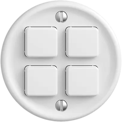 UP-Taster KNX STANDARDdue 4×mit LED RGB, mit Temperaturfühler, weiss 