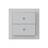 Kit frontale kallysto 60×60 grigio chiaro per interruttore/tasto tappar.doppio 