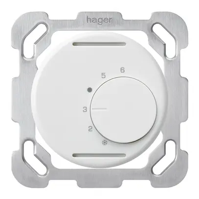 Inserto per termostato ambiente INC basico con placca di fissaggio bianco 24V 