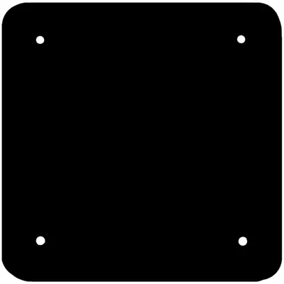 Abdeckplatte II 4-Befestigungslöcher schwarz 