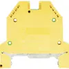 Borne de terre joignable WK 0.5…6mm² 2×racc.vis 1 ét.rail DIN 35mm vt/jn 