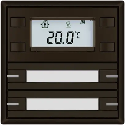 Poussoir RTH EDIZIO.liv SNAPFIX® a.RGB-LED étiqu.4×touches comm.1T br 