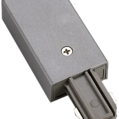 Alimentation SLV pour rail conducteur AP 1-phase, terre gauche gris argenté 