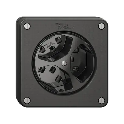 Prise NUPU NEVO, 3×T23, noir 