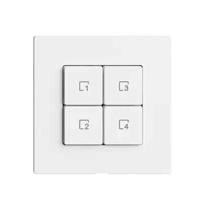 Comando per pulsante scena 4 scene/4T Edue Wiser bianco 
