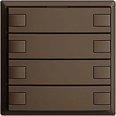 Poussoir ENC KNX 8× EDIZIOdue coffee RGB sans LED 