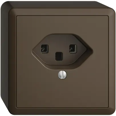 Presa AP EDIZIOdue T23 16A coffee, morsetti a vite 