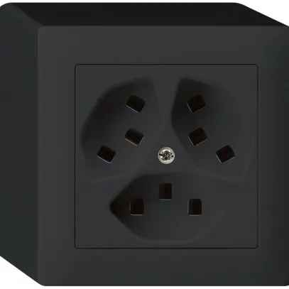 Presa AP Hager kallysto 3×T23 Q nero 