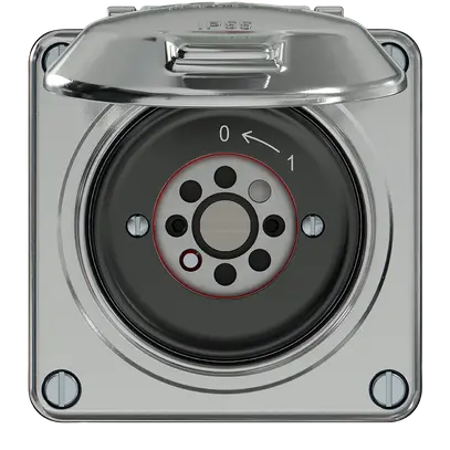 Contatto rotativo ELEMENT SNAPFIX® 1P 1C 16A 400V 0<-1 87×91×73mm all 