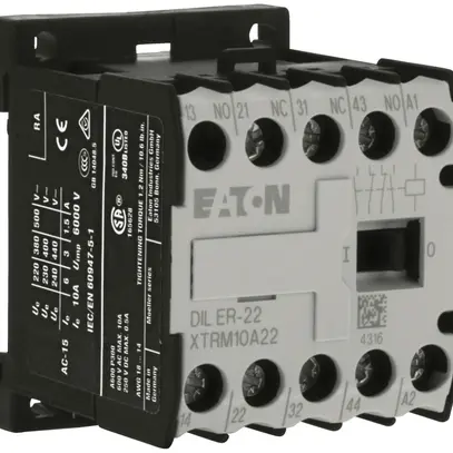 Contacteur auxiliaire Eaton, 24VDC, 2F, 2O, bornes à ressort 