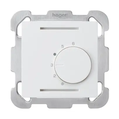 Termostato ambiente INC kallysto bianco 24V con piastra di fissaggio 