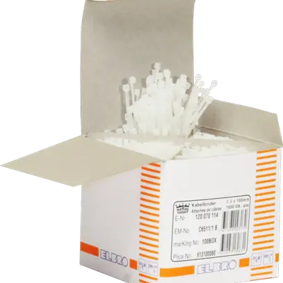 Fascetta nylon 2.5×100mm bianco, scat. da 1000 pzz. 