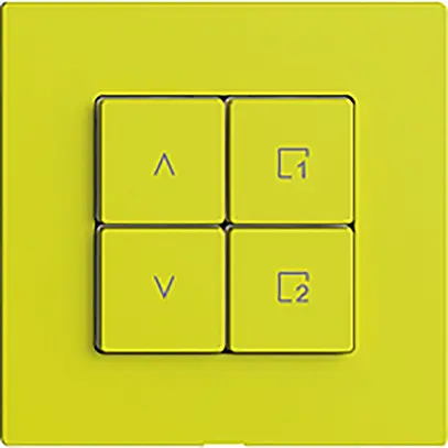 Station secondaire 1K/4T pour interrupteur stores scène Edue Wiser lemon 