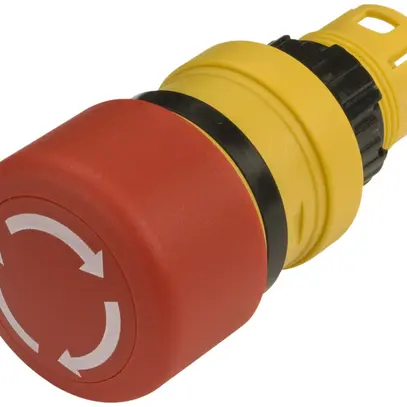 Bouton d'arrêt d'urgence INC EAO61 inscription: flèche 