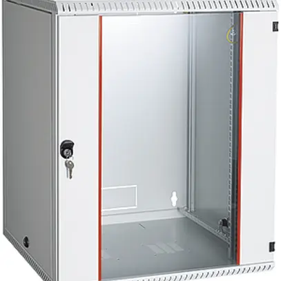 Armoire murale 19" R&M 12UH, porte vitrée, 600×597×400mm, tôle d'acier gr 