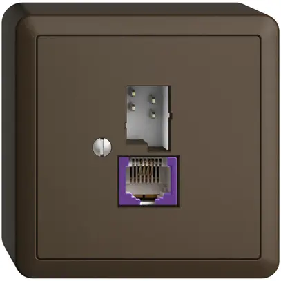 Prise AP T+T 6P/1×RJ45 DSL-à large bande EDIZIOdue coffee 