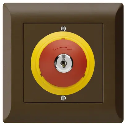 Contact pivotant à clé ENC kallysto.line ARRÊT D'URGENCE brun 