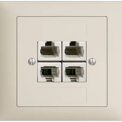 Presa INS 4×RJ45/u 4P sep.EDIZIOdue crema, ITplus 