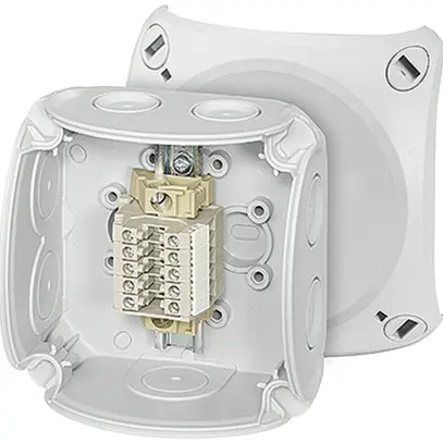 Boîte de dérivation AP Hensel RK 0205 5×2.5mm², gris 