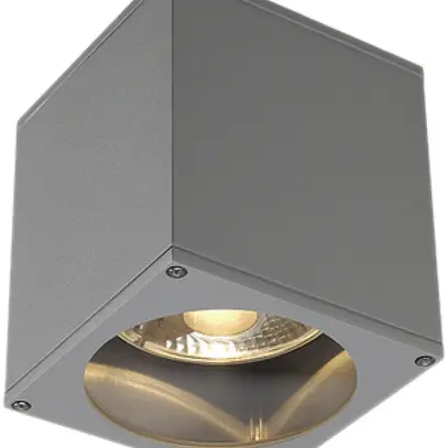 Plafonnier SLV BIG THEO CEILING OUT, GU10 75W IP44 gris argenté 