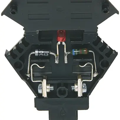 Fiche porte-fusible avec LED 24V noir 