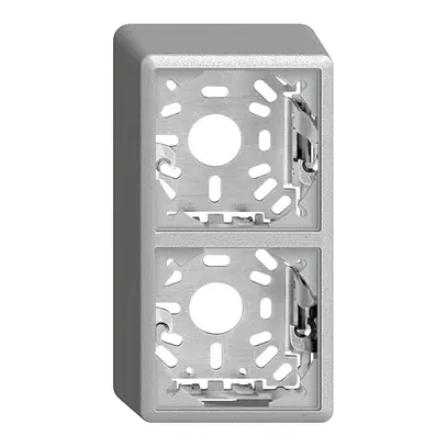 Cappa con piastra di base 54/39mm p.combinazioneFX verticale/orizzontale silver 