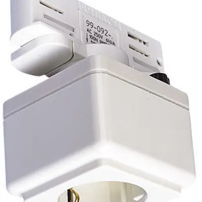 Prise pour rail conducteur SLV pour EUTRAC 3-phases, Schuko, blanc 