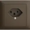 Prise INC EDIZIOdue T23 16A coffee, bornes à vis 
