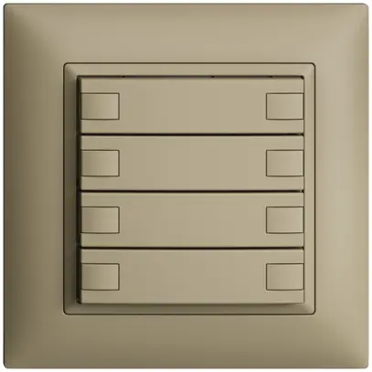 Poussoir ENC KNX 4× EDIZIOdue sand RGB sans LED 