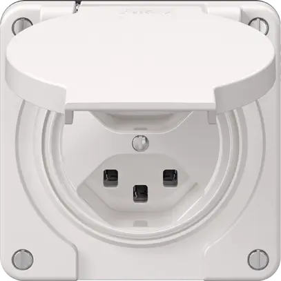 Steckdose NEVO N.CO, 2×T23, IP21, weiss 